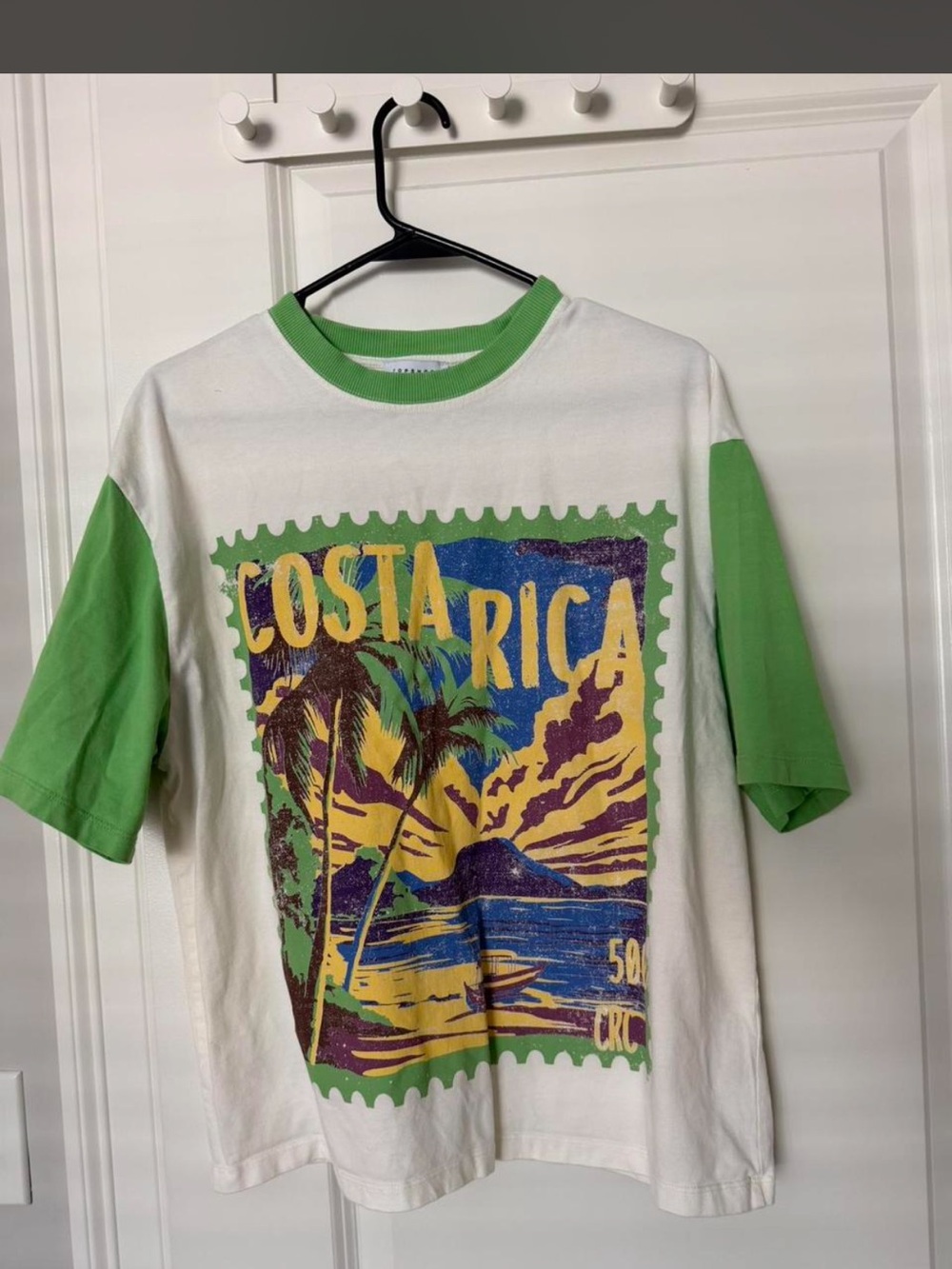Topshop Costa Rica Graphic Tee - White & Green